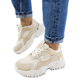 Livorno beige sneakers til kvinder