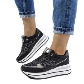 Sorte Farnese sneakers sølv