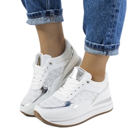 Hvide sneakers fra Farnese sølv