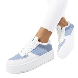 Statela blå sneakers til kvinder hvid