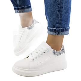 Gallo hvide sneakers til kvinder sølv