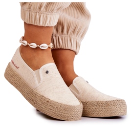 Kvinders Espadriller On The Platform Cross Jeans JJ2R4014C Beige