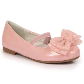 Ballerinaer med elastik S. Barski W OLI154B pink lyserød