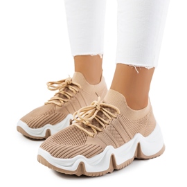 Beige sportssneakers fra Thornber