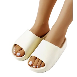 Christinia beige gummi hjemmesko