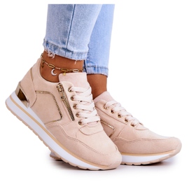 FB2 Ruskind sportssko på floden lys beige platform
