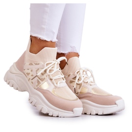 Sneakers Sportssko Beige-Gold Phinell