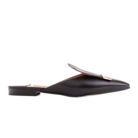 Marco Shoes Hjemmesko i naturligt læder sort