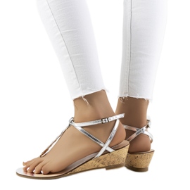Flip-flop-sandaler i sølv fra Manfrin