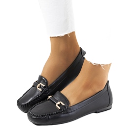 Sorte loafers til kvinder fra Flavon