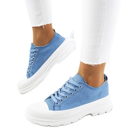 Blå sneakers med chunky Prenzel-såler