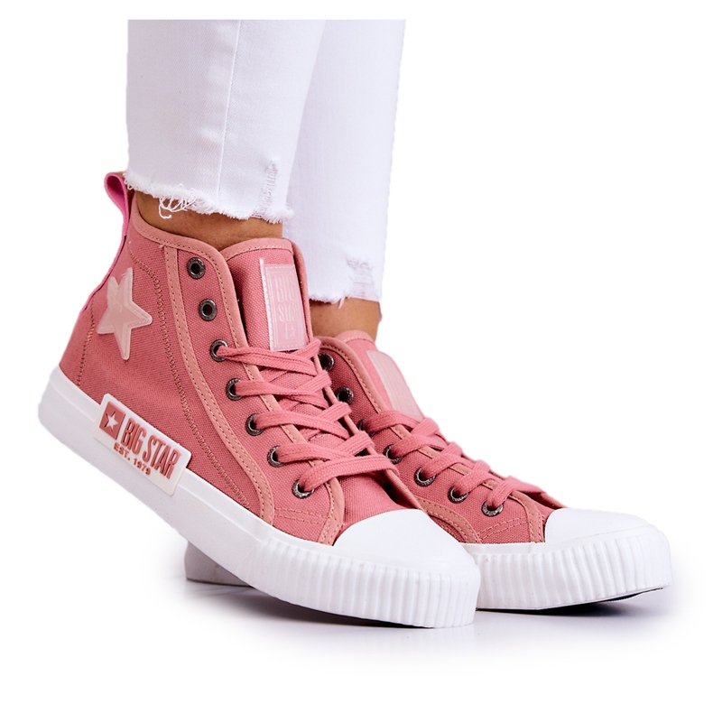 Klassiske High-top Sneakers Big Star JJ274382 Pink lyserød