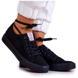 Dame materiale sneakers Cross Jeans JJ2R4049C Sort