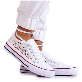Kvinders hvide Venture gennembrudte sneakers