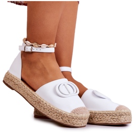 FE1 Espadriller med hvid Nells dekoration