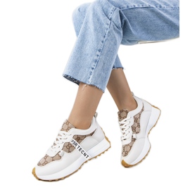 Beige Bommel sneakers til kvinder