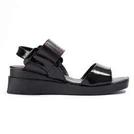 W. Potocki Sorte slip-on sandaler fra Potocki