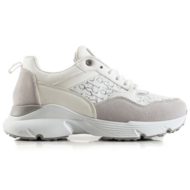 Renda Stilfulde sneakers beige hvid sølv
