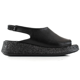 TRENDI Sandaler På Glitter Platformen sort