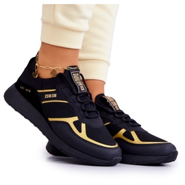 Damesneakers Big Star JJ274A195 Sort-Guld gylden