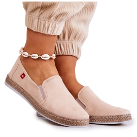 Dame espadriller Slip-On Big Star JJ276001 Beige