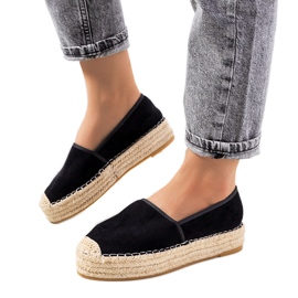 Sorte Capelle gennembrudte espadriller