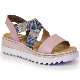 Rieker W RKR533 lilla gummisandaler violet