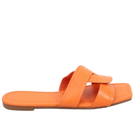 Nitya Orange hjemmesko med firkantet sål