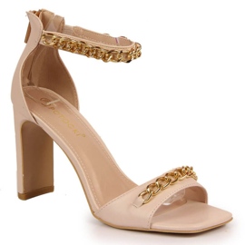 Sandaler på en stolpe med en kæde Potocki W WOL70B beige