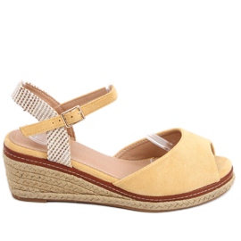 Sandaler Espadriller på kilen Mandira Gul