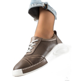 ARTIKER Lyse læder sneakers brun