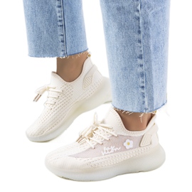 Beige sportssneakers til kvinder Molema