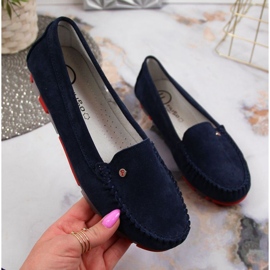 Loafers i ruskindslæder Filippo W PAW201D marineblå marine blå