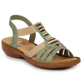 Grønne Rieker W RKR512 elastiske sandaler
