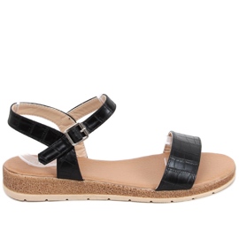 Mervat Black damesandaler sort