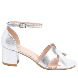 Højhælede sandaler fra Nabila Silver sølv