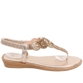 Saida Gold flip-flops gylden
