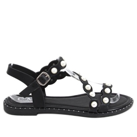 Sandaler med perler Zarina Sort