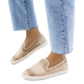 Beige espadriller med Punter cubic zirconia