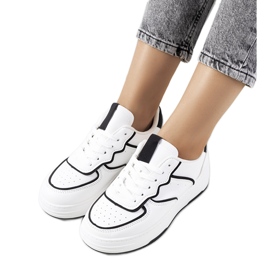 Bieke sneakers til kvinder, hvide og sorte