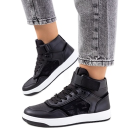 Sorte Jeanny ankel sneakers