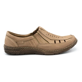 Olivier Loafers i læder til mænd til sommer 492MA beige