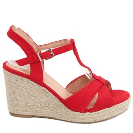 Sandaler Espadriller på kilen Basam Rød