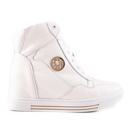 Filippo Sneakers med kile i læder hvid