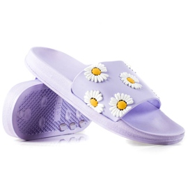 TRENDI Violet hjemmesko i tusindfryderne