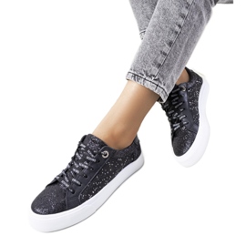 Sorte skinnende Kramer sneakers