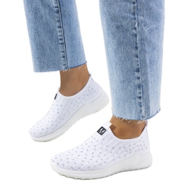 Hvide sneakers med Maasje cubic zirconia