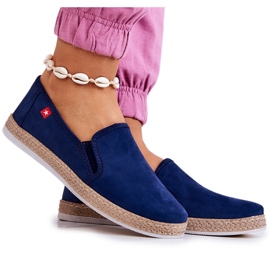 Dame espadriller Slip-On Big Star JJ276003 Marineblå marine blå