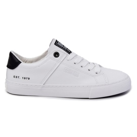 Læder herresneakers Big Star JJ174105 Hvid og sort