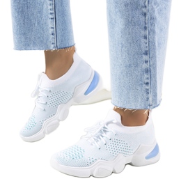 Daniela sportssneakers i hvid og blå
